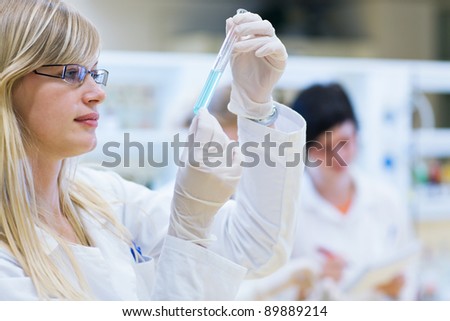 Foto stock: Portrait Of A Male Researcher Carrying Out Scientific Research In A Lab