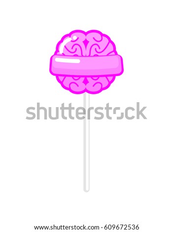 Stock fotó: Lollipop Brain Human Brains Sweet Unusual Sweetness For Hallow