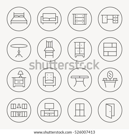 ストックフォト: Kitchen Table Set Vector Interior Design Element Classic Home Dinner Table Isolated Cartoon Illus