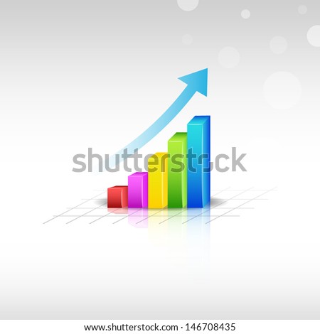 Stock foto: Sales Bar Chart Vector Icon Blue And Green Colors Business Financial Success Concept Trend And Sa