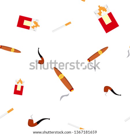 Foto d'archivio: Smoking Pipe Seamless Pattern Vector Wind Steam Vintage Smpoker Nicotine Cute Graphic Texture T