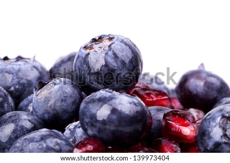 Stockfoto: Fresh Raw Organic Summer Berries And Exotic Fruits Macro Close Up Pineapple Papaya Grapes Nect