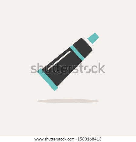 ストックフォト: Cream Tube Icon With Shadow On A Beige Background Pharmacy Vector Illustration