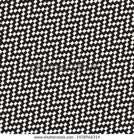 Stock fotó: Halftone Edgy Lines Mosaic Endless Stylish Texture Vector Seamless Black And White Pattern