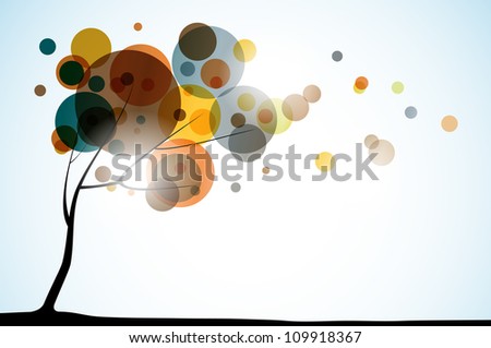 Stock photo: Yellow Decorative Floral Fall Card Template Flower Vector Illus