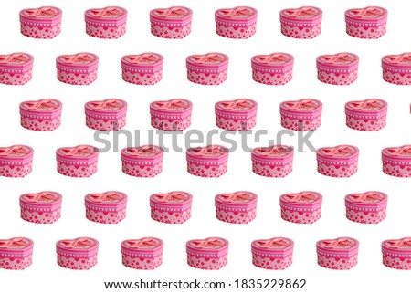 Stok fotoğraf: Cute Seamless Pattern Valentines Day With Jewel Ring Red Heart Love Romance Endless Background T