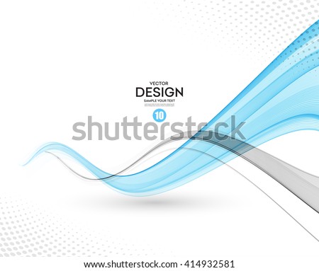 Foto stock: Abstract Blue And Black Smoky Waved Background Abstraction Frac
