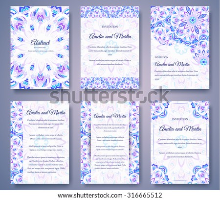 Zdjęcia stock: Set Of Old Fairy Tail Flyer Pages Ornament Illustration Concept Vintage Art Traditional Islam Ara