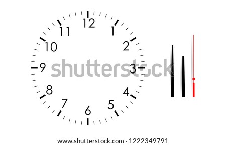 Stok fotoğraf: Clock Face Blank Set Isolated On White Background Vector Watch Design Vintage Roman Numeral Clock