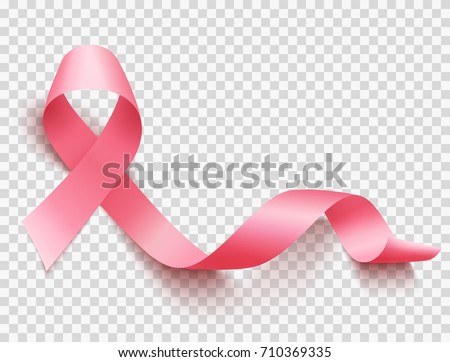 Zdjęcia stock: October Breast Cancer Awareness Month In Realistic Pink Ribbon Symbol Medical Design Vector Illus