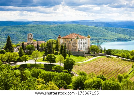 Stock photo: Aiguines And St Croix Lake At Background Var Department Proven