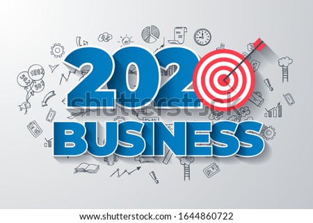 Creative Business Thinking Within 2020 Year Web Design Template Foto d'archivio © Tashatuvango