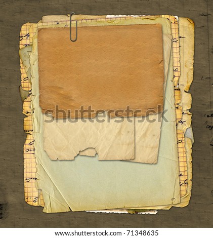 Foto stock: Old Archive With Letters Photos On The Abstract Grunge Backgrou