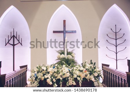 Сток-фото: White Walls In Church Oostrum