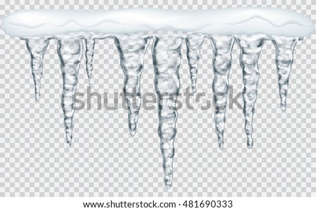 Foto stock: Icicles Melting