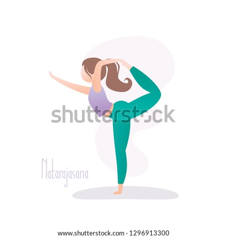 Woman In Lord Of The Dance Yoga Pose ストックフォト © naum