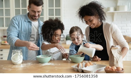 Foto stock: Affectionate Caucasian Mother And Mixed Race Daughter Portrait O
