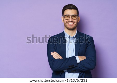 Сток-фото: Confident Bearded Young Business Man Standing And Holding Gas Lighter