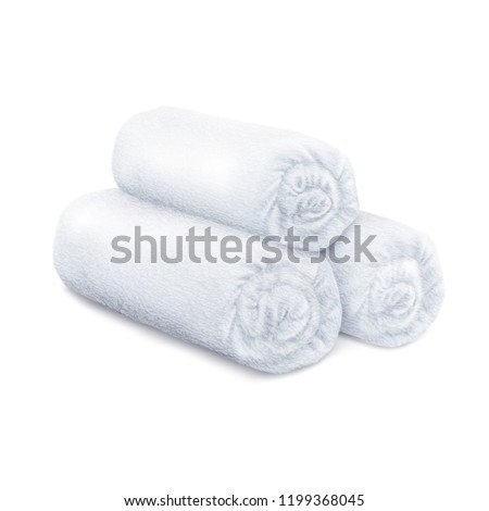Stock photo: Rolled Up Bath Towels