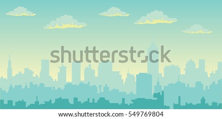 Zdjęcia stock: Skyline City Abstract Town Industrial Landscape Vector Illustr