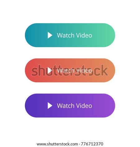 ストックフォト: Vector Illustration Watch Now Colorful Button Set On White Background Flat Line Gradient Button Col