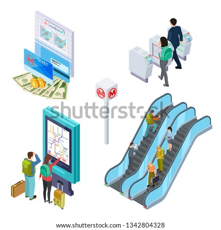 ストックフォト: Modern Urban Concept Of Public Transport Vector Isometric Illustration