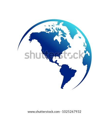 Illustration Of A Round Blue Earth Foto stock © Smith1979