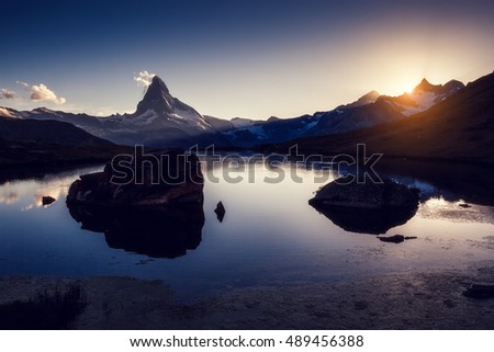 Stock photo: Great Panorama With Famous Peak Matterhorn Location Place Swis