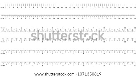 [[stock_photo]]: Inch Rulers Measuring Tool Ruler Graduation Grid Size Indicator Units Inches Measuring Scale Ve