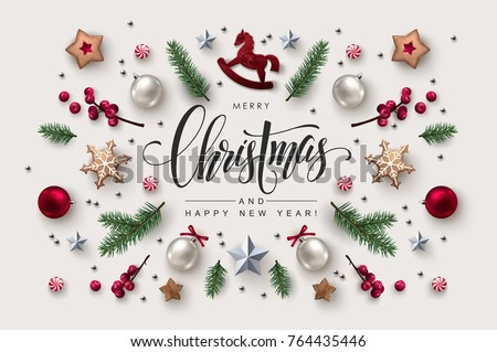 Box With Christmas Cookies And Baubles Foto stock © Devor