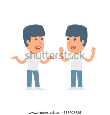 [[stock_photo]]: Funny Character Activist Tells Interesting Story To His Friend