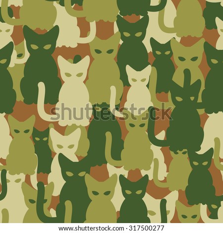 [[stock_photo]]: Military Texture Cat Army Kitten Seamless Texture Soldiers Pet