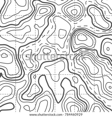 Foto stock: Topographic Map Lanscape Elevation Contour Design Pattern Backgr