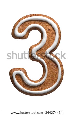 Stock fotó: Set Of Gingerbread Cookies Alphabet Numbers Holiday Treat Sweet Pastries Of Different Shapes Pun