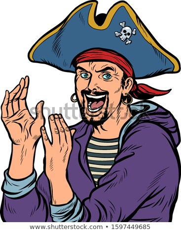 ストックフォト: Applause A Man Pirate Carnival Costume With Hat