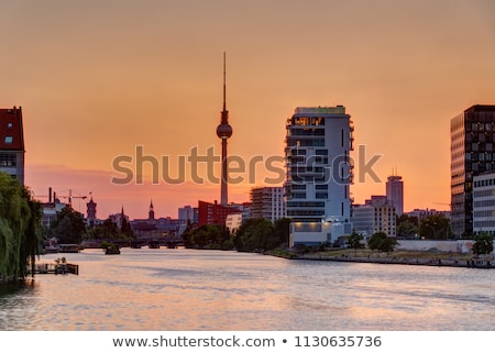 The River Spree In Berlin At Night Zdjęcia stock © elxeneize