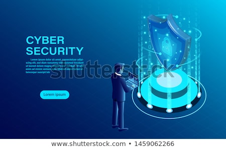 Stockfoto: Cyber Security Isometric Banner