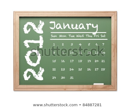 Foto stock: New Year 2012 Written On A Blackboard