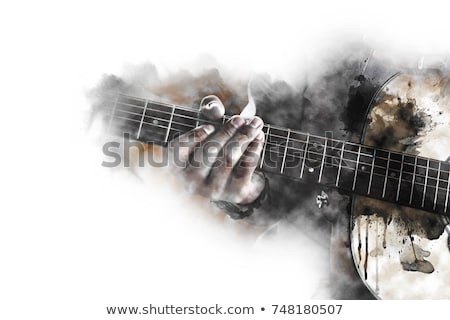 Stok fotoğraf: Blue Music Guitar For Playing Party Music