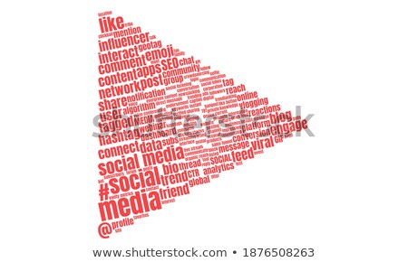 Foto stock: Play Word On Blue Button