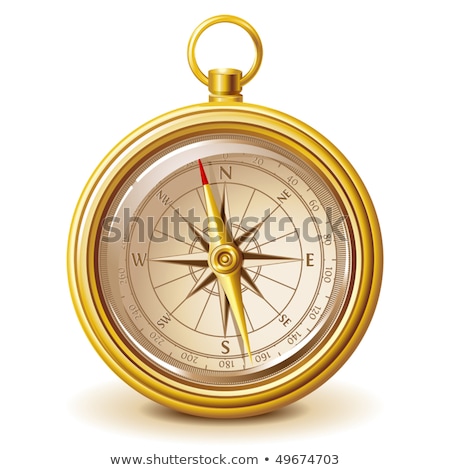 Classical Compass Gold On White Stock photo © Kraska