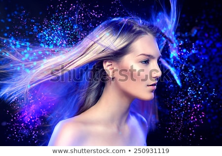 Сток-фото: Star Wind Abstract Female Portrait