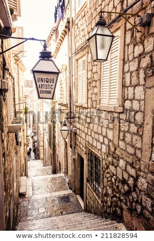 Stock photo: Steep Stairs And Narrow Street In Old Town Of Dubrovnik