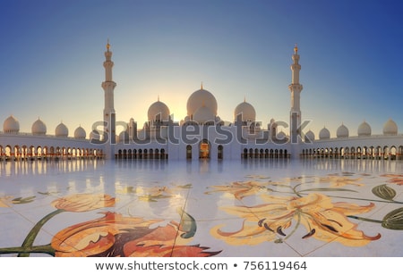 Stok fotoğraf: In The Famous Sheikh Zayed Grand Mosque