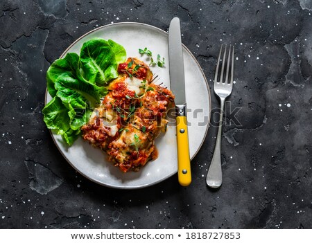 Foto stock: Minced Meat Wrapped In Zucchini