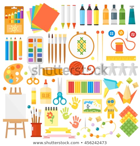 [[stock_photo]]: Art And Crafts Flat Vector Icons Set