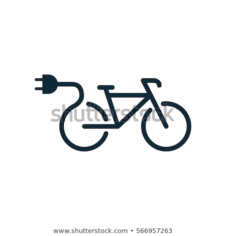 Foto stock: Electric E Bike Bicycle Vector Illustration