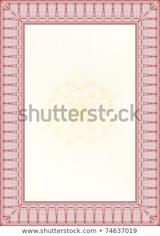 Golden and Red Classic Guilloche Border pentru diplomă sau certificare Imagine de stoc © Taiga