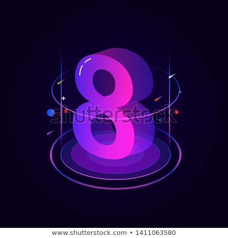 Stock photo: Number 8 Eight Vector Blue Black Logo