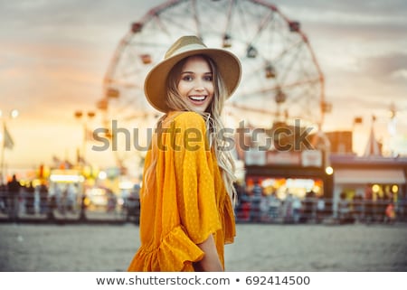 ストックフォト: A Young Happy Girl At The Park On A Summer Day